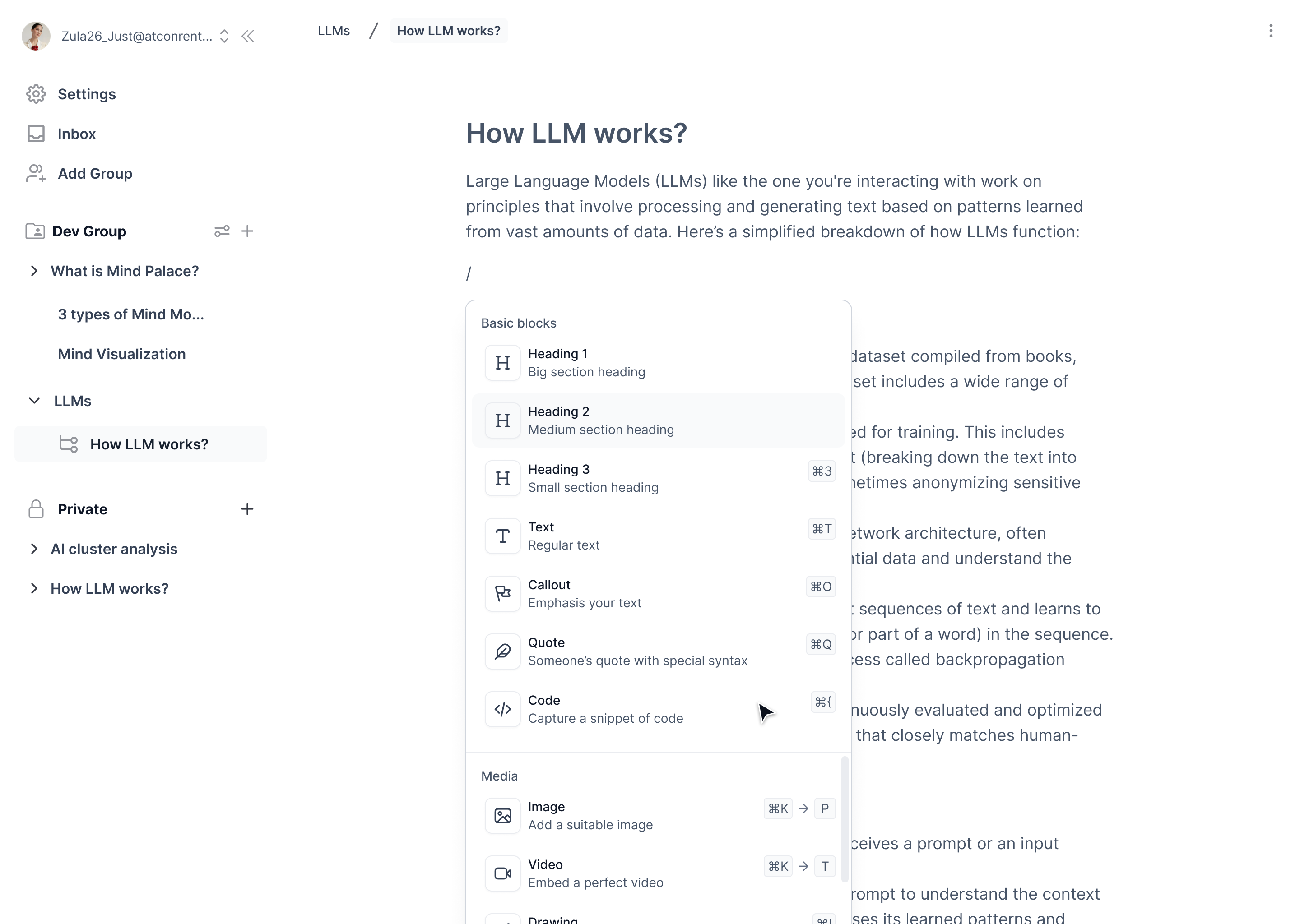 Text editor of L4R app.
