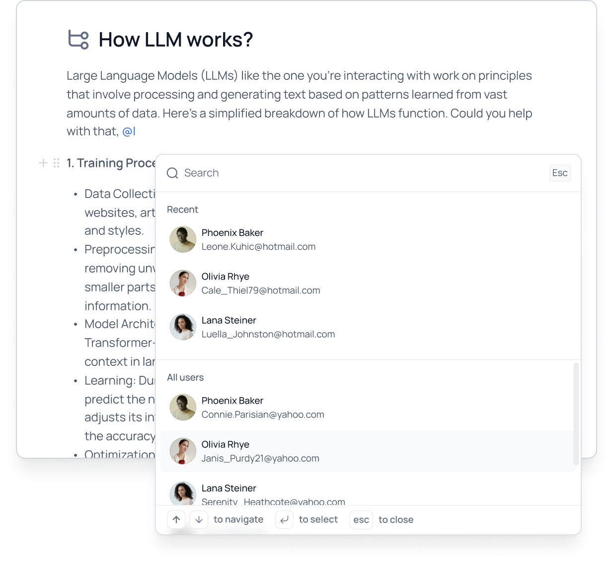 Box showing how you could invite people to collaborate.